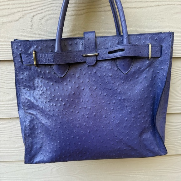 Furla Ostrich Print Leather Purse - Picture 13 of 14